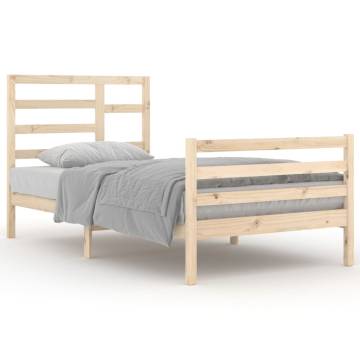 Solid Wood Bed Frame 100x200 cm - Modern Design