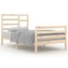 Solid Wood Bed Frame 100x200 cm - Modern Design