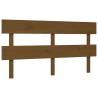 Honey Brown King Size Bed Frame with Headboard - Solid Wood