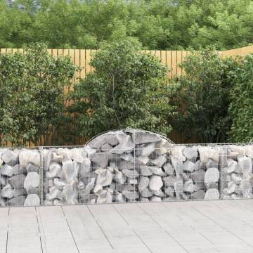 Arched Gabion Baskets - 10 pcs Galvanised Iron | Hipo Market