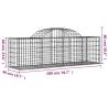 Arched Gabion Baskets - 10 pcs Galvanised Iron | Hipo Market