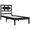 Black Solid Wood Pine Bed Frame 100x200 cm - Hipomarket