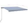 Manual Retractable Awning 4x3.5m - Blue & White | Hipo Market