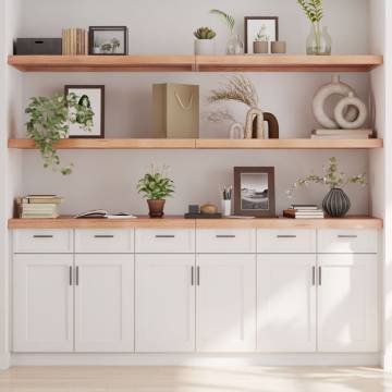 Light Brown Wall Shelf - Solid Oak, Rustic Style | Hipomarket