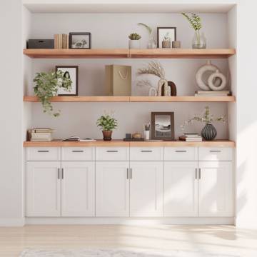 Light Brown Wall Shelf - Solid Oak, Rustic Style | Hipomarket