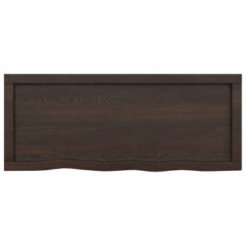 Bathroom Countertop Dark Brown Solid Wood 100x40cm - Hipo Market