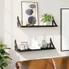 Wall Shelves 2 pcs Black 60x15x15.5 cm Colour black Size 60 x 15 x 15.5 cm Quantity in Package 2 Number of Pieces 1 