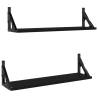 Wall Shelves 2 pcs Black – Stylish Indoor Storage | HipoMarket