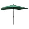 Green LED Parasol with Steel Pole - 2x3 m | Hipo Market