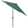 Green LED Parasol with Steel Pole - 2x3 m | Hipo Market