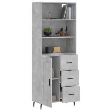 Stylish Highboard in Concrete Grey | Hipomarket UK