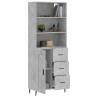 Stylish Highboard in Concrete Grey | Hipomarket UK