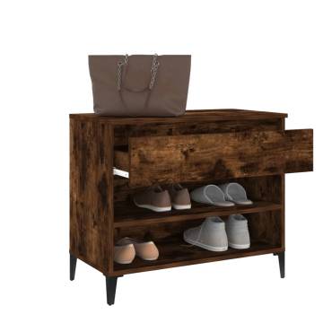 Shoe Cabinet Smoked Oak 70x36x60 cm - Stylish Storage Solution