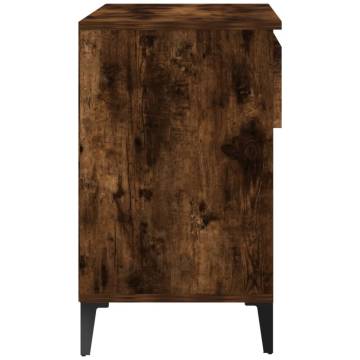 Shoe Cabinet Smoked Oak 70x36x60 cm - Stylish Storage Solution