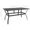 Stylish Anthracite Garden Table 140x80 cm - HipoMarket