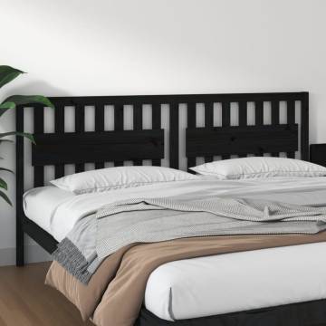 Black Solid Wood Pine Bed Headboard | Stylish & Rustic Design