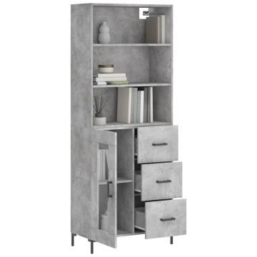 Highboard Concrete Grey - Stylish Engineered Wood Storage