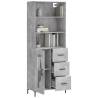 Highboard Concrete Grey - Stylish Engineered Wood Storage