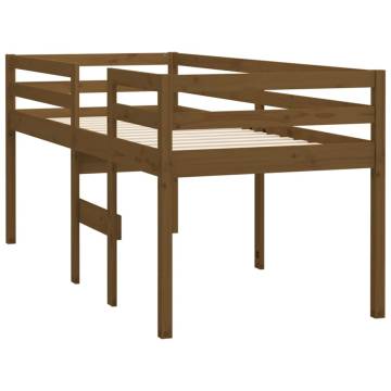 High Sleeper Bed - Honey Brown 90x190 cm Solid Pine | Hipo Market