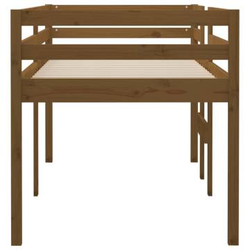 High Sleeper Bed - Honey Brown 90x190 cm Solid Pine | Hipo Market