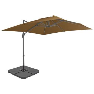 Outdoor Umbrella with Portable Base - Taupe | HipoMarket