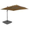 Outdoor Umbrella with Portable Base Taupe Colour taupe Size 3 x 3 m Quantity in Package 1 