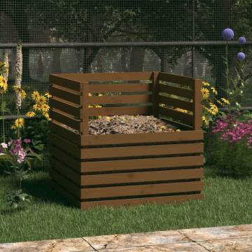 Honey Brown Composter | Solid Pine Wood 80x80x78 cm