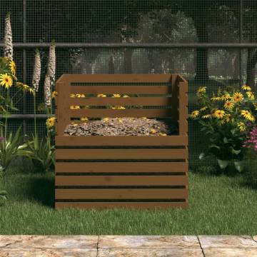 Honey Brown Composter | Solid Pine Wood 80x80x78 cm