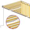 Manual Retractable Awning 5x3m - Yellow & White - HipoMarket