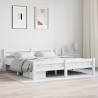 Bed Frame White Solid Pinewood 180x200 cm Super King Colour white Size 180 x 200 cm 