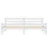 White Solid Pinewood Bed Frame 180x200 cm Super King