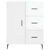 Stylish Highboard High Gloss White - 69.5x34x180 cm