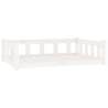 Dog Bed White - Solid Wood Pine 105.5x75.5x28 cm | HipoMarket