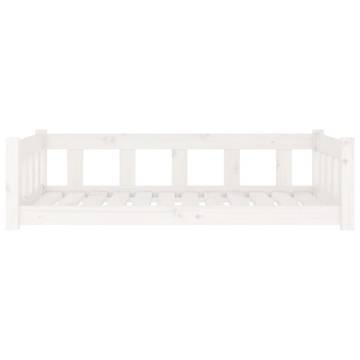 Dog Bed White - Solid Wood Pine 105.5x75.5x28 cm | HipoMarket