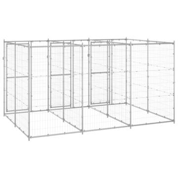 Durable Outdoor Dog Kennel - Galvanised Steel 7.26 m²