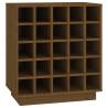 Wine Cabinet Honey Brown - Solid Pine Wood | Hipo Market