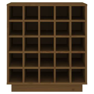 Wine Cabinet Honey Brown - Solid Pine Wood | Hipo Market