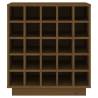 Wine Cabinet Honey Brown - Solid Pine Wood | Hipo Market