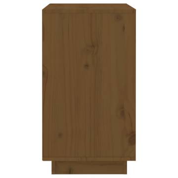 Wine Cabinet Honey Brown - Solid Pine Wood | Hipo Market