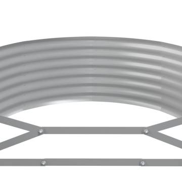 Garden Raised Bed - Powder-coated Steel 507x100x36 cm Grey