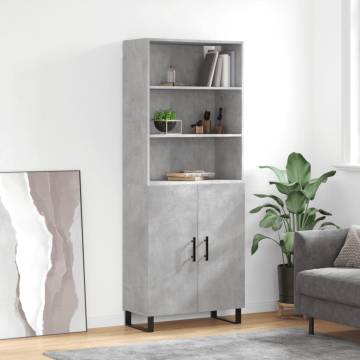 Highboard Concrete Grey - Stylish Storage Solution | HipoMarket