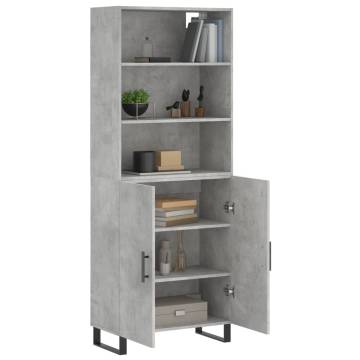 Highboard Concrete Grey - Stylish Storage Solution | HipoMarket