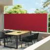 Patio Retractable Side Awning 160x600 cm Red Colour red Size 160 x 600 cm Quantity in Package 1 