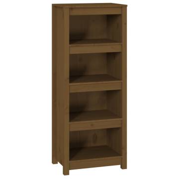 Book Cabinet Honey Brown - Solid Pine Wood 50x35x125.5 cm