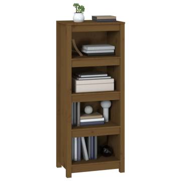 Book Cabinet Honey Brown - Solid Pine Wood 50x35x125.5 cm