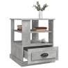 Concrete Grey Side Table - 50x50x60 cm Engineered Wood