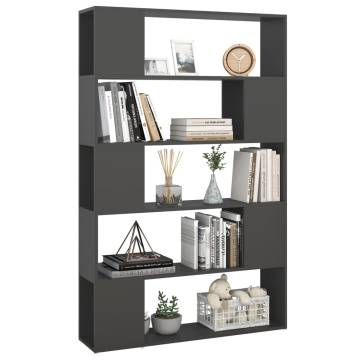 Stylish Grey Book Cabinet Room Divider - 100x24x155 cm