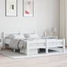 Bed Frame White Solid Pinewood 140x200 cm Colour white Size 140 x 200 cm 