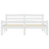 White Solid Pinewood Bed Frame 140x200 cm | HipoMarket