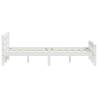 White Solid Pinewood Bed Frame 140x200 cm | HipoMarket